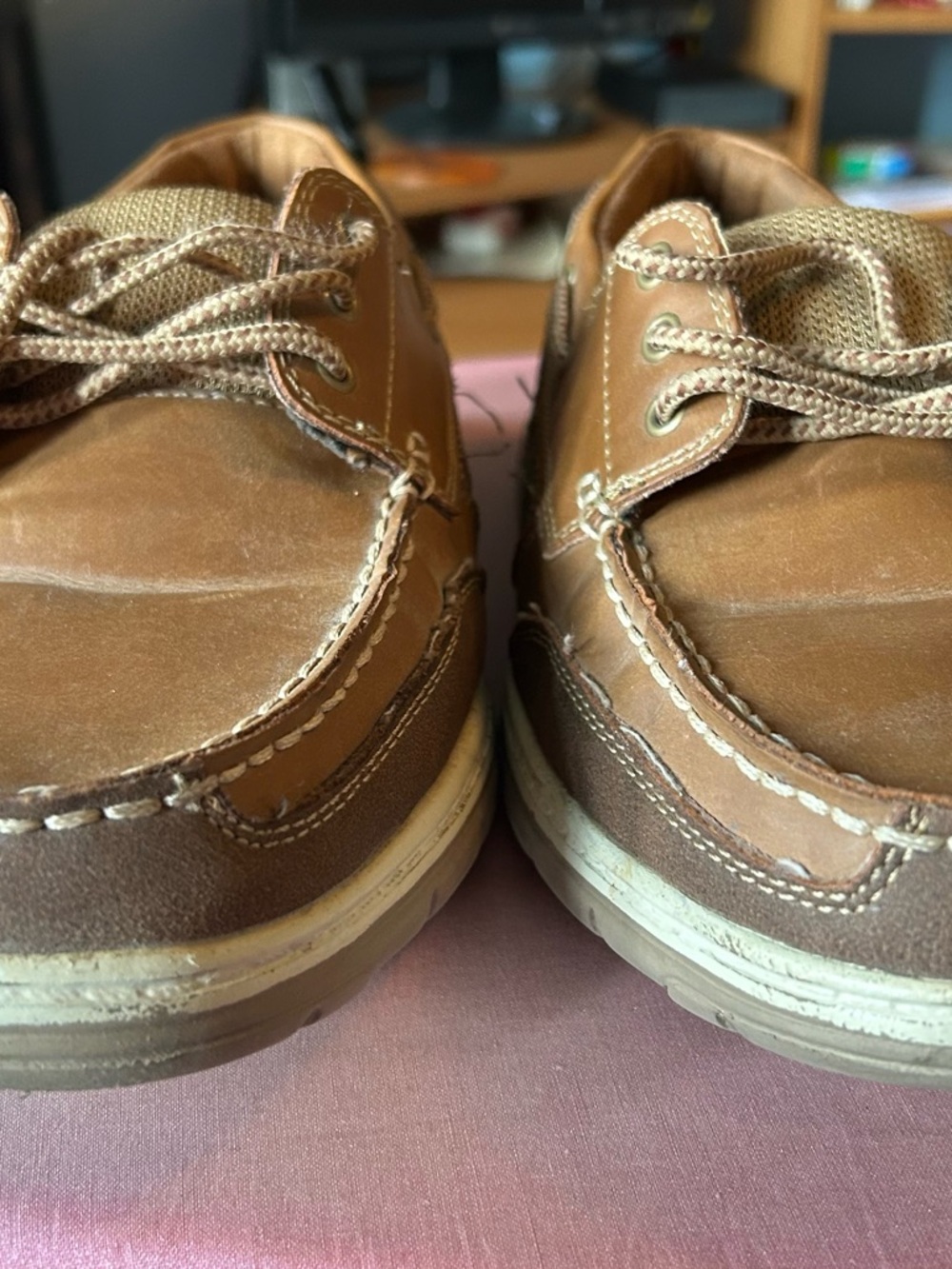 croft & barrow Men's Brown Leather Boat Shoes